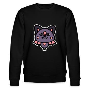 Chauve-souris folle Kawaii - Sweat bio CHANGER Stanley/Stella Unisexe - noir - Devant - Nik (191cm) & Marisol (170cm)