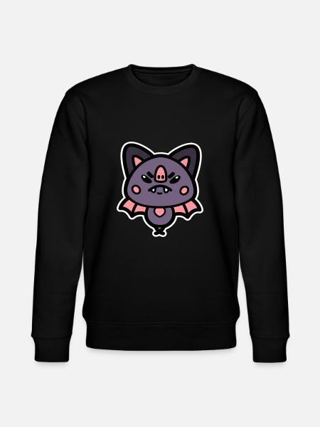Kawaii Mad Bat - Stanley/Stella Unisex Bio-Sweatshirt CHANGER  - Schwarz