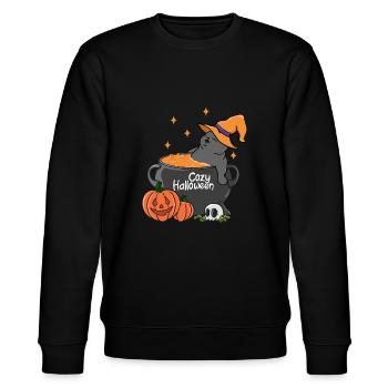 Cozy Halloween - Stanley/Stella CHANGER Unisex Organic Sweatshirt - black - Front - Nik (191cm) & Marisol (170cm)