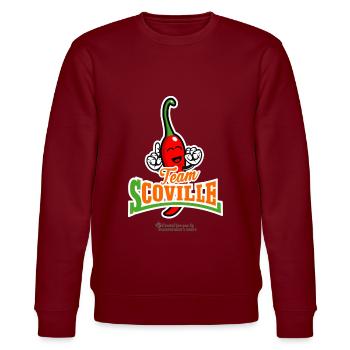 Chili Pepper Fan Design Chilischote Team Scoville - Sweat bio CHANGER Stanley/Stella Unisexe - bordeaux - Devant - Nik (191cm) & Marisol (170cm)
