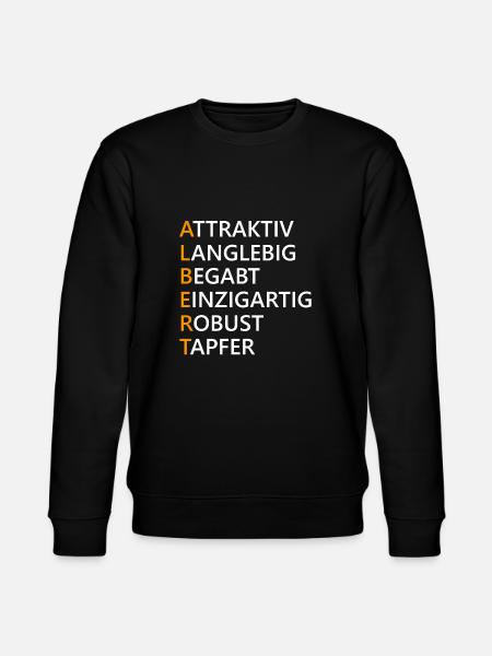 Name Albert Geschenk - Stanley/Stella Unisex Bio-Sweatshirt CHANGER  - Schwarz