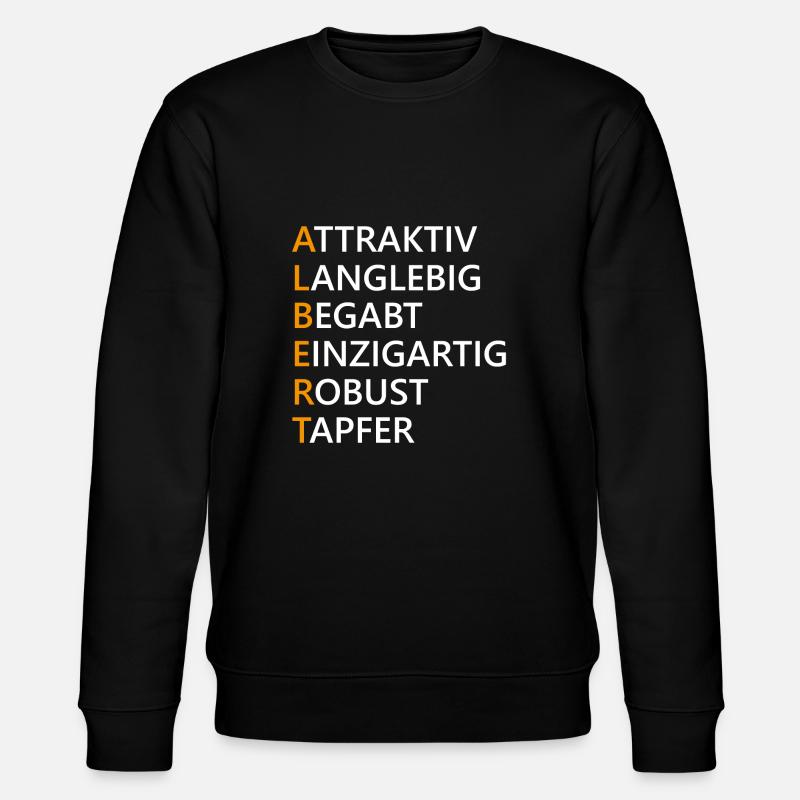 Name Albert Geschenk - Stanley/Stella Unisex Bio-Sweatshirt CHANGER  - Schwarz