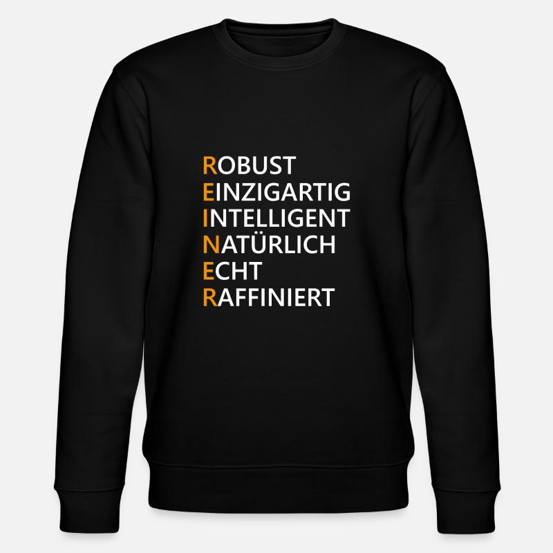Reiner Name Geschenk - Stanley/Stella Unisex Bio-Sweatshirt CHANGER  - Schwarz