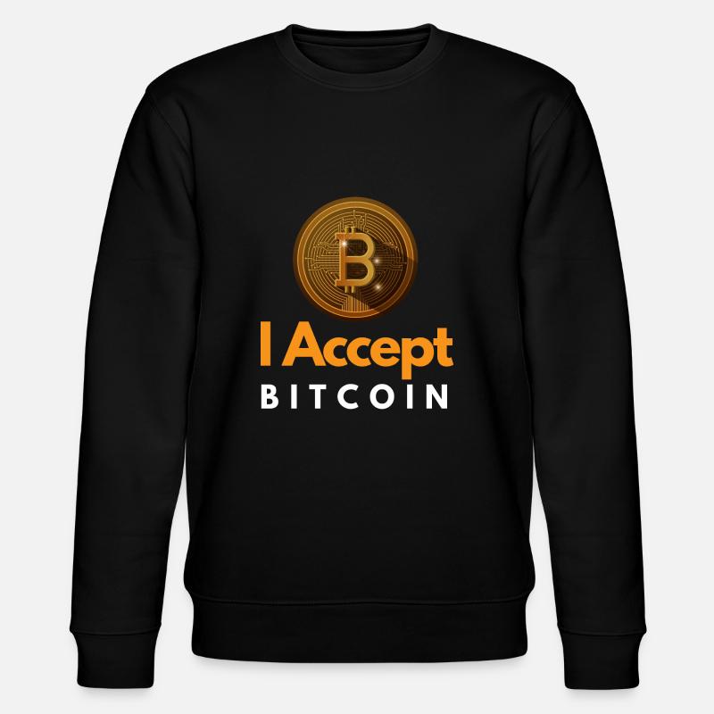 J’accepte Bitcoin - Sweat bio CHANGER Stanley/Stella Unisexe - noir