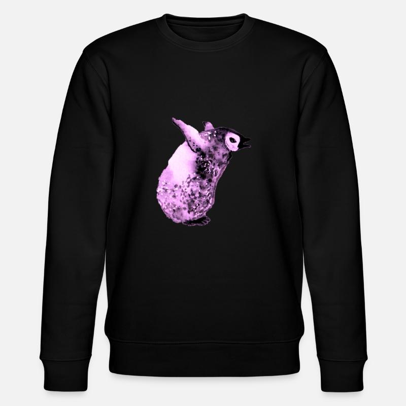 Bébé pingouin rose pleurant - Sweat bio CHANGER Stanley/Stella Unisexe - noir