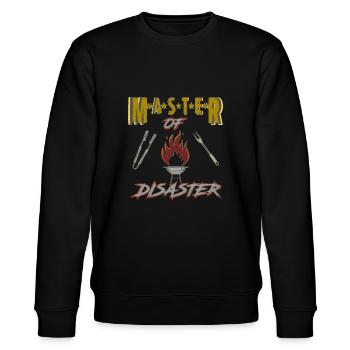 Master of Disaster Grillmeister - Stanley/Stella Unisex Bio-Sweatshirt CHANGER  - Schwarz - Vorne - Nik (191cm) & Marisol (170cm)