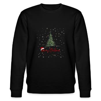 Merry Christmas für die ganze Familie - Stanley/Stella Unisex Bio-Sweatshirt CHANGER  - Schwarz - Vorne - Nik (191cm) & Marisol (170cm)