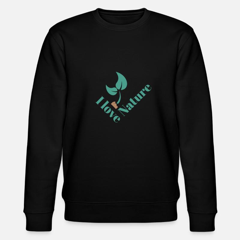 I Love Nature - Stanley/Stella Unisex Bio-Sweatshirt CHANGER  - Schwarz