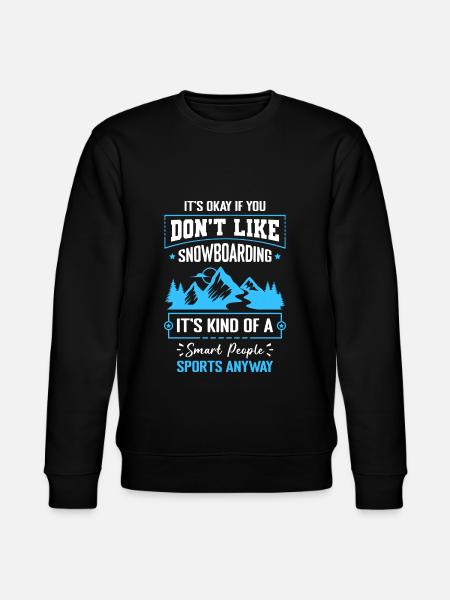 Snowboarder Holiday Boarder Freestyle - Stanley/Stella CHANGER Unisex Organic Sweatshirt - black
