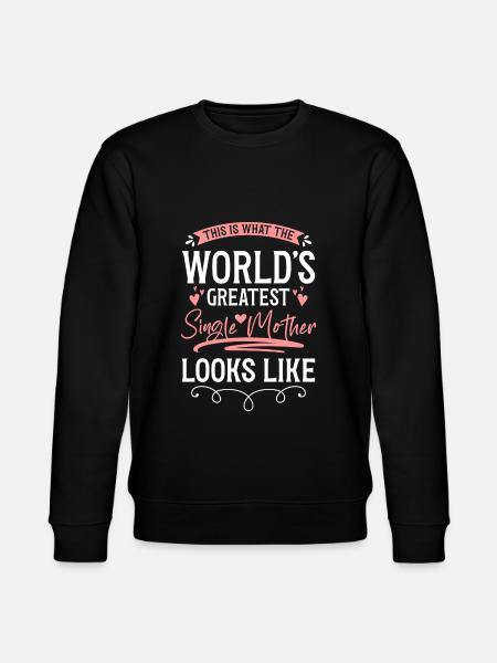 Single Parent Mother's Day - Stanley/Stella CHANGER Unisex Organic Sweatshirt - black