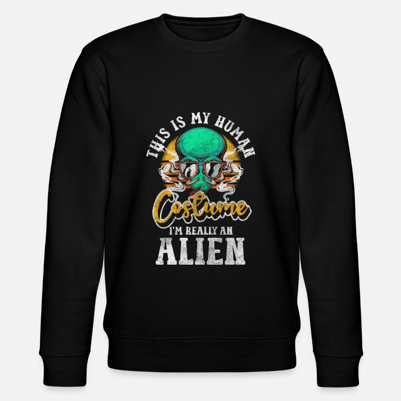 UFO Earthling Astronaut - Stanley/Stella CHANGER Unisex Organic Sweatshirt - black
