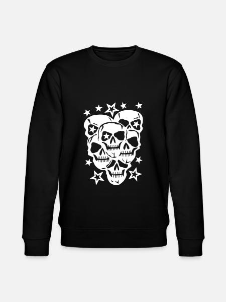 Totenköpfe, Sterne, Skull - Stanley/Stella Unisex Bio-Sweatshirt CHANGER - Schwarz