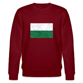 Sachsen Flagge Sächsische Fahne Ossi Urlaub SN - Stanley/Stella Unisex Bio-Sweatshirt CHANGER  - Burgunderrot - Vorne - Nik (191cm) & Marisol (170cm)