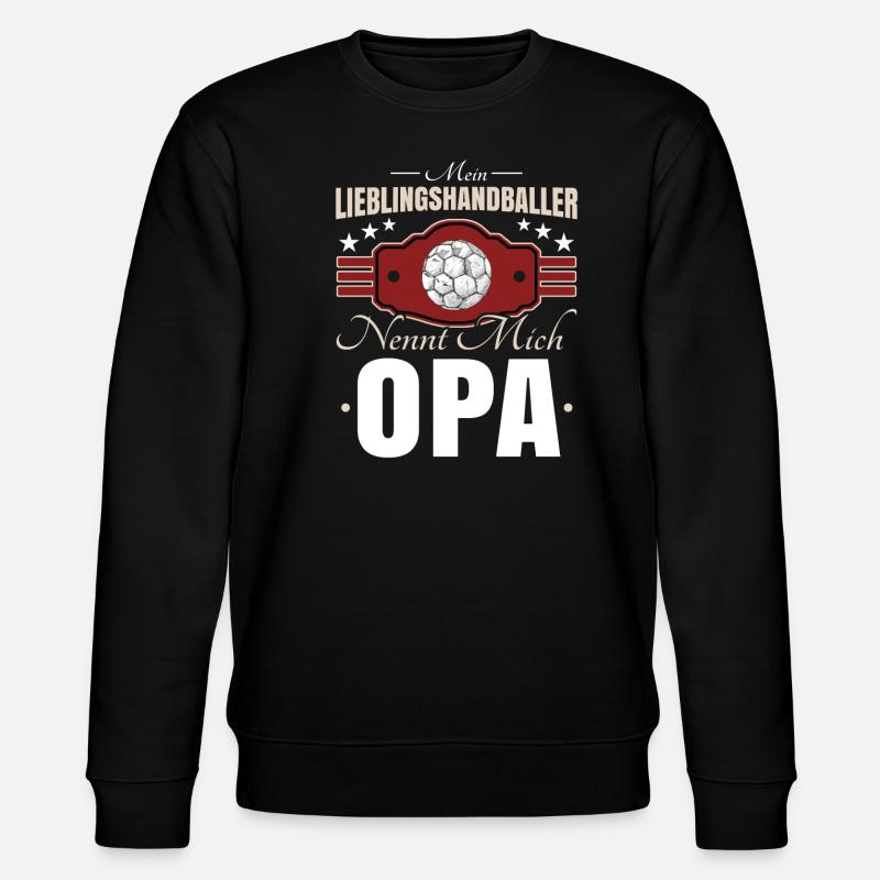 Handball Opa - Stanley/Stella Unisex Bio-Sweatshirt CHANGER  - Schwarz