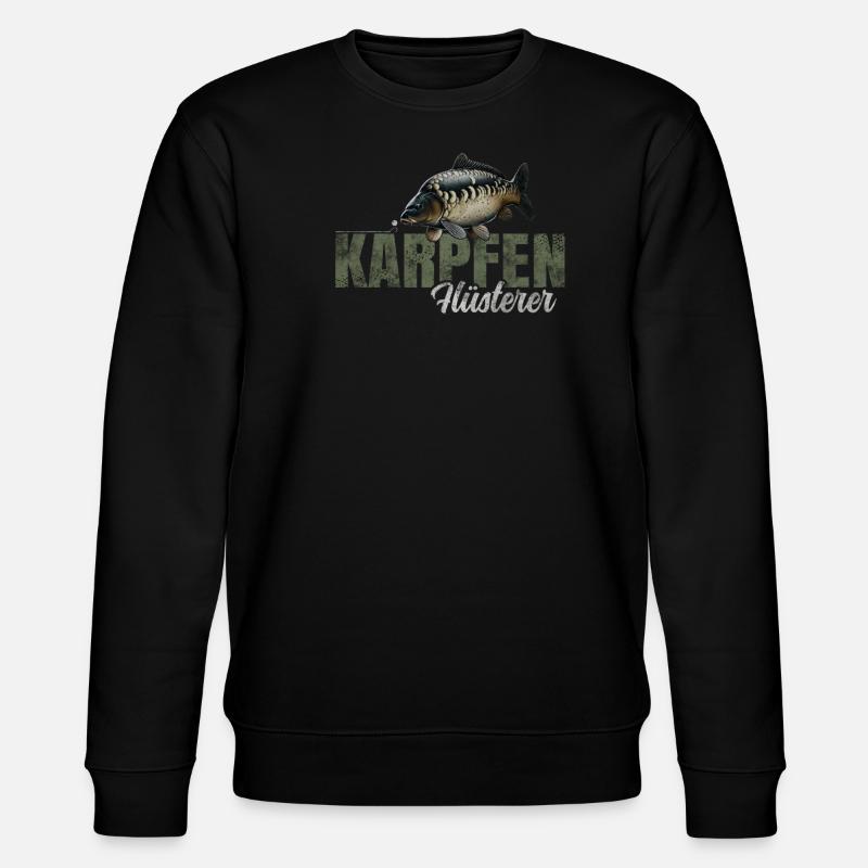 Karpfen Flüsterer - Stanley/Stella Unisex Bio-Sweatshirt CHANGER - Schwarz