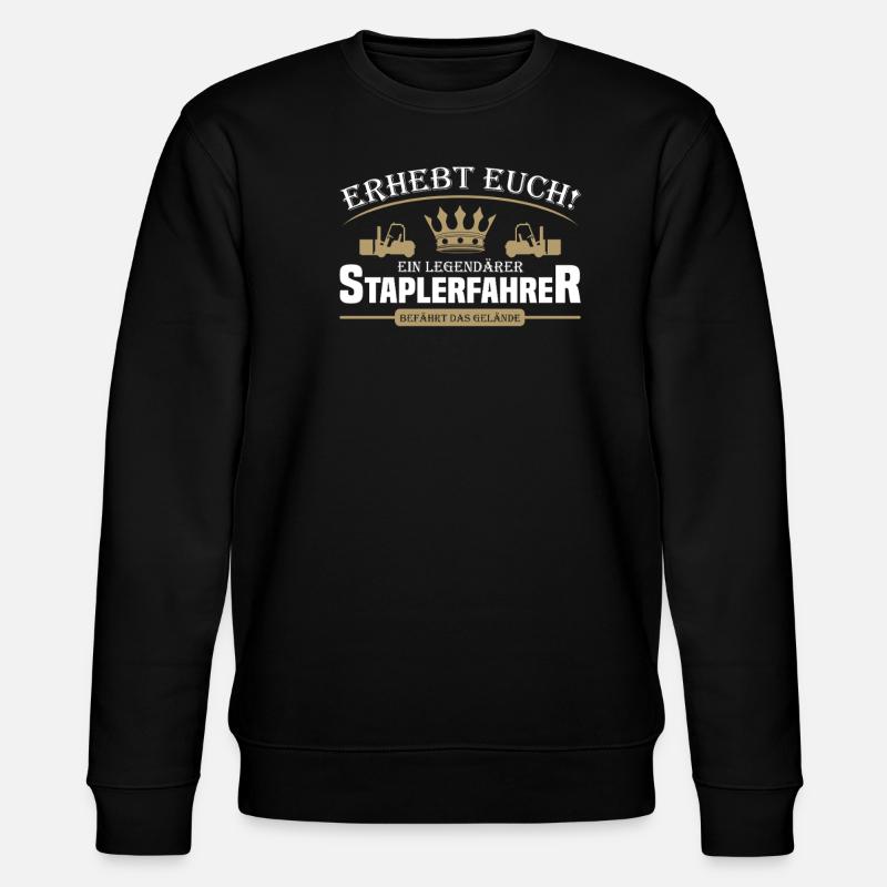 Staplerfahrer - Stanley/Stella Unisex Bio-Sweatshirt CHANGER  - Schwarz