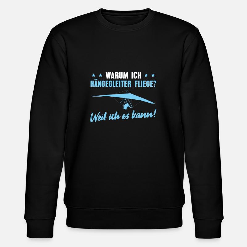 Deltasegler Drachen Hängegleiter Pilot - Stanley/Stella Unisex Bio-Sweatshirt CHANGER  - Schwarz
