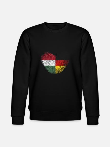 Ungarn Fingerabdruck für stolze Deutsch-Ungaren - Stanley/Stella Unisex Bio-Sweatshirt CHANGER  - Schwarz