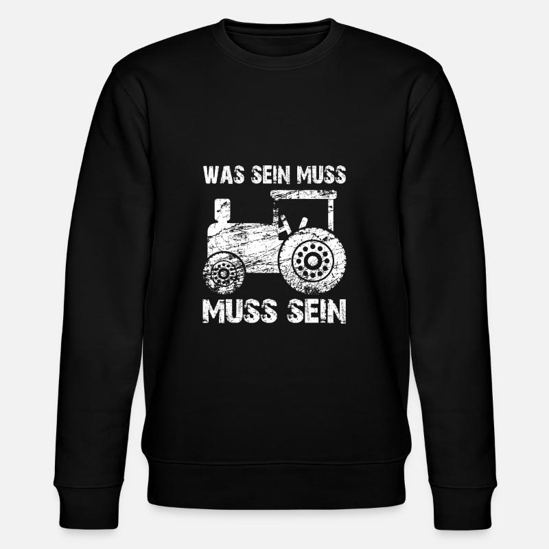 Tractor must be - Stanley/Stella CHANGER Unisex Organic Sweatshirt - black