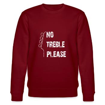 Bass und kein Treble - Gitarrrenhals mit Spruch - Stanley/Stella CHANGER Unisex Organic Sweatshirt - burgundy - Front - Nik (191cm) & Marisol (170cm)