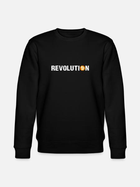 Revolution Bitcoin Cryptocurrency Bitcoin - Stanley/Stella CHANGER Unisex Organic Sweatshirt - black
