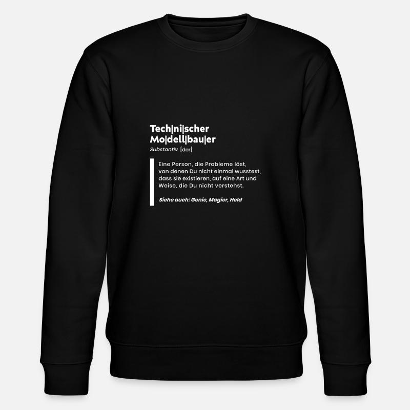 Technischer Modellbauer Definition für Handwerker - Stanley/Stella Unisex Bio-Sweatshirt CHANGER  - Schwarz