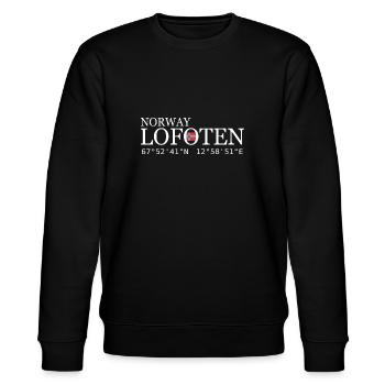 Lofoten Norwegen Norway - Stanley/Stella Unisex Bio-Sweatshirt CHANGER  - Schwarz - Vorne - Nik (191cm) & Marisol (170cm)