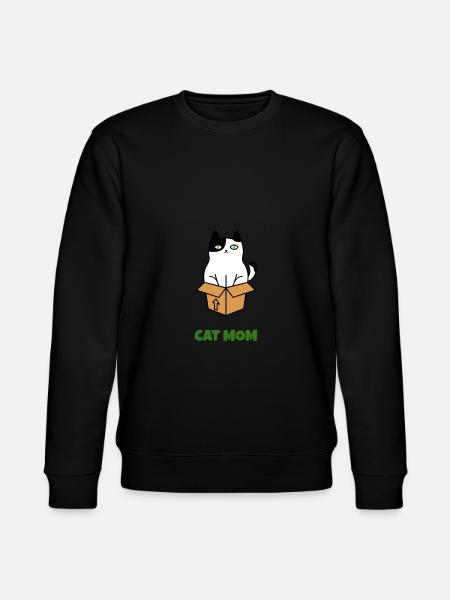 Cat Mom - Stanley/Stella CHANGER Unisex Organic Sweatshirt - black
