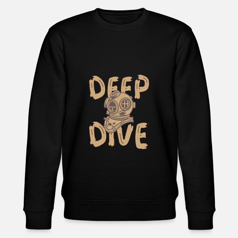 Deep Dive diving helmet - Stanley/Stella CHANGER Unisex Organic Sweatshirt - black