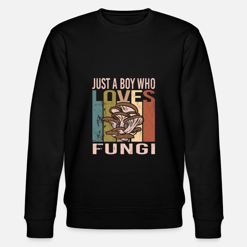 Mushroom picking - Stanley/Stella CHANGER Unisex Organic Sweatshirt - black