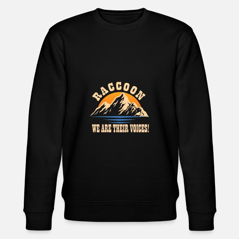 Waschbär - Stanley/Stella Unisex Bio-Sweatshirt CHANGER  - Schwarz