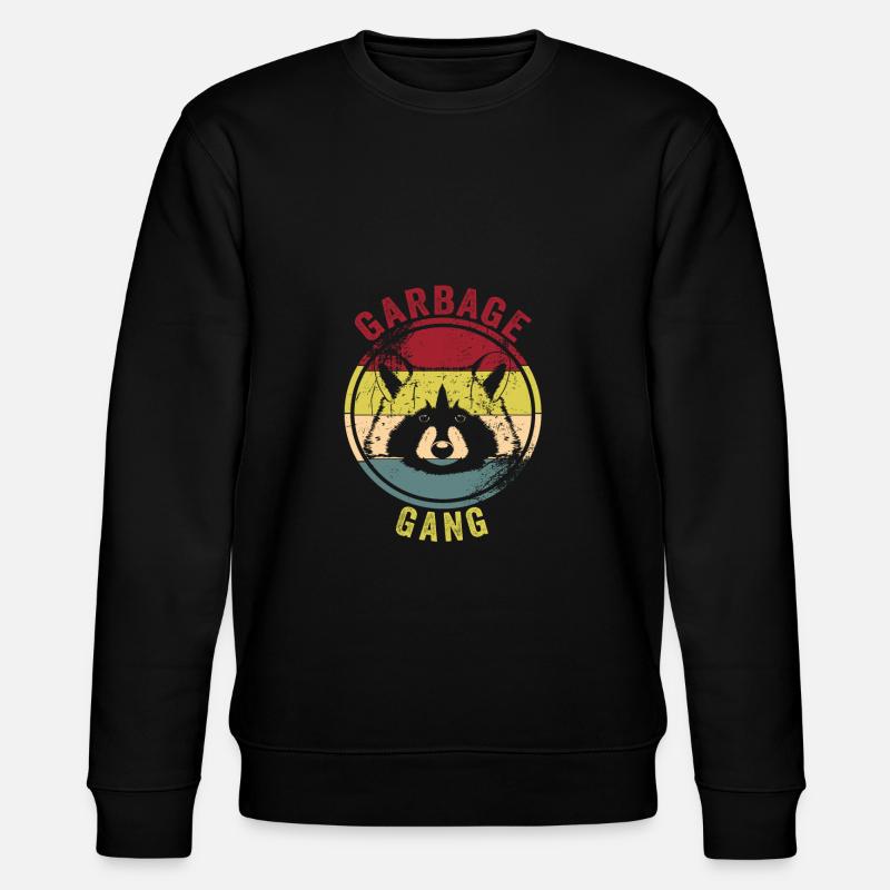 Waschbär - Stanley/Stella Unisex Bio-Sweatshirt CHANGER  - Schwarz