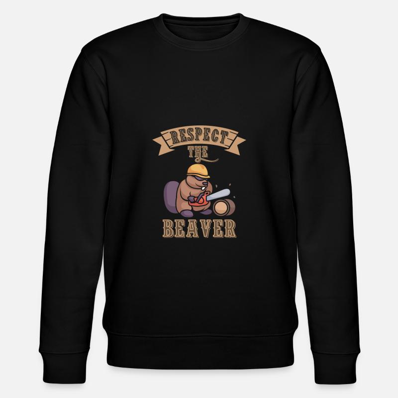 Biber Nutria - Stanley/Stella Unisex Bio-Sweatshirt CHANGER  - Schwarz