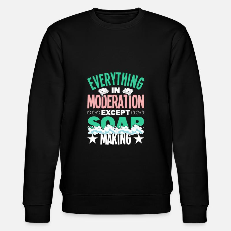Making soap - Stanley/Stella CHANGER Unisex Organic Sweatshirt - black