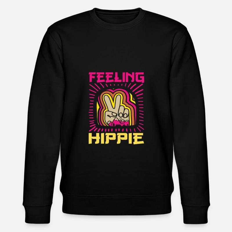 Hippie - Stanley/Stella Unisex Bio-Sweatshirt CHANGER  - Schwarz