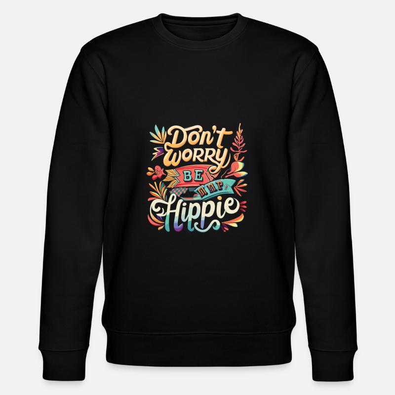 Hippie - Stanley/Stella Unisex Bio-Sweatshirt CHANGER  - Schwarz