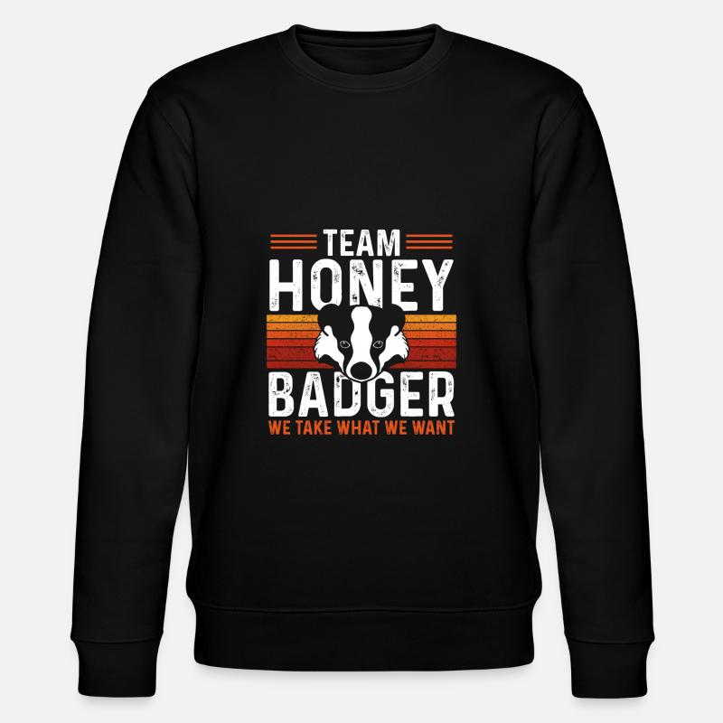 Mannschaft Honigdachs Sport - Stanley/Stella Unisex Bio-Sweatshirt CHANGER  - Schwarz