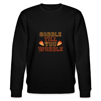 Schlucken Sie, Bis Sie Wackeln - Stanley/Stella Unisex Bio-Sweatshirt CHANGER  - Schwarz - Vorne - Nik (191cm) & Marisol (170cm)