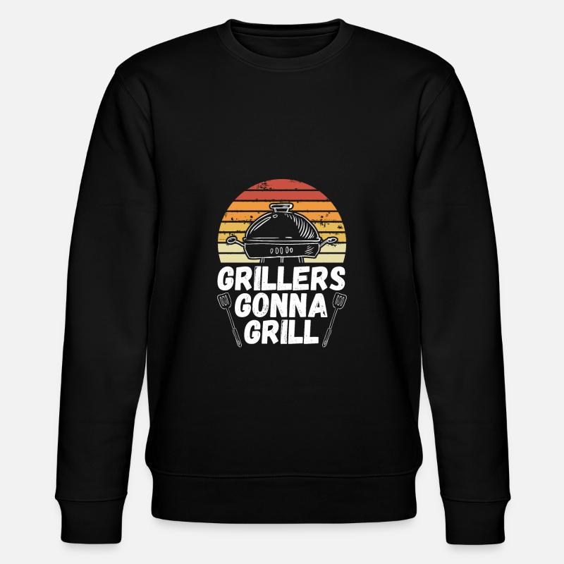 Griller Werden Grillen - Stanley/Stella Unisex Bio-Sweatshirt CHANGER  - Schwarz