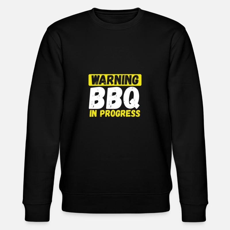 Warning Grilling Running - Stanley/Stella CHANGER Unisex Organic Sweatshirt - black