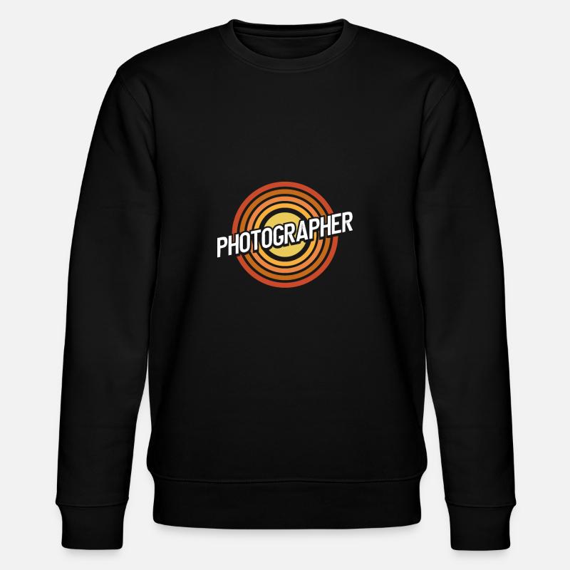 Fotograf Retro - Stanley/Stella Unisex Bio-Sweatshirt CHANGER  - Schwarz