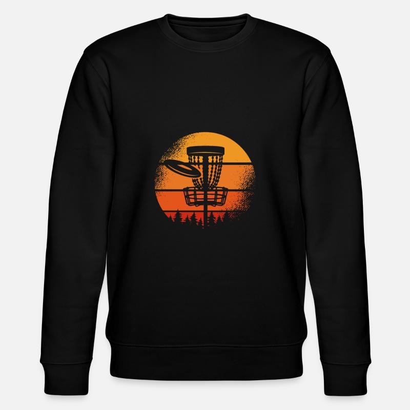 Disc Golf Retro-sonne - Stanley/Stella Unisex Bio-Sweatshirt CHANGER  - Schwarz
