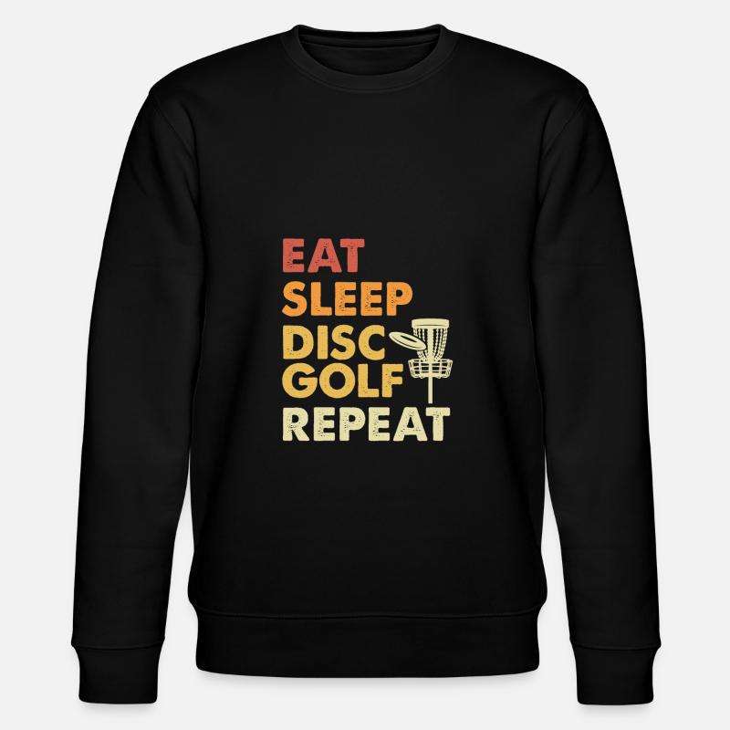 Essen schlafen discgolf - Stanley/Stella Unisex Bio-Sweatshirt CHANGER  - Schwarz