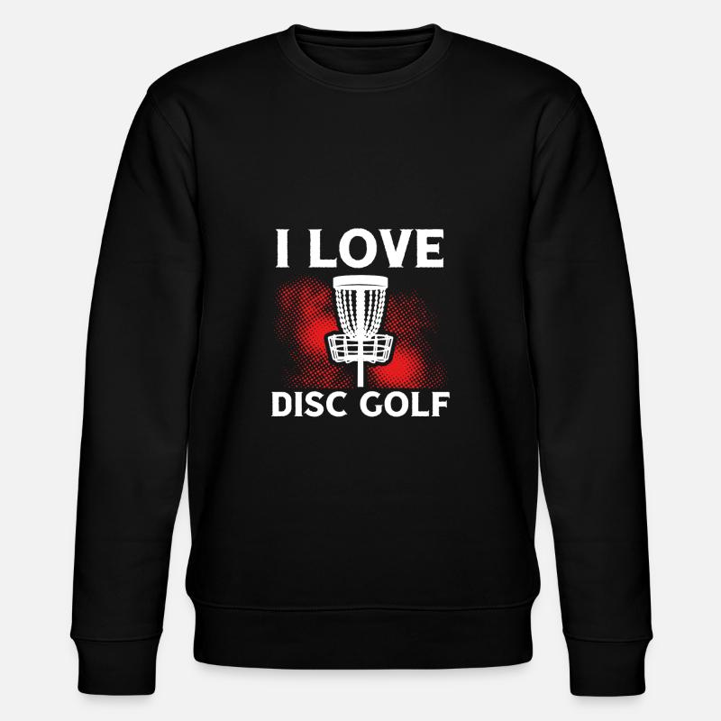 I love disc golf - Stanley/Stella CHANGER Unisex Organic Sweatshirt - black