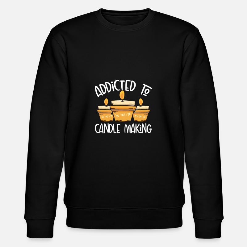 Addicted to candle making - Stanley/Stella CHANGER Unisex Organic Sweatshirt - black