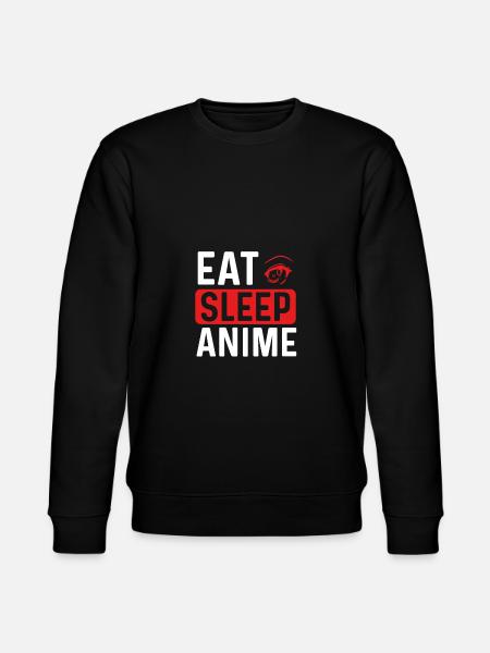 Eat sleep Anime - Stanley/Stella CHANGER Unisex Organic Sweatshirt - black