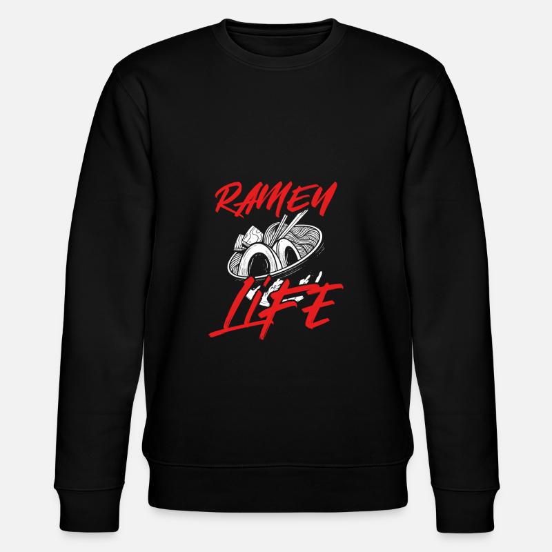 Weiße Ramen Leben - Stanley/Stella Unisex Bio-Sweatshirt CHANGER  - Schwarz