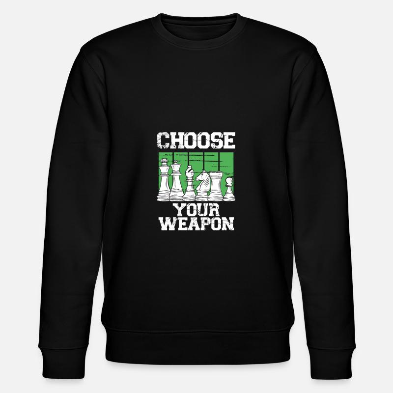 Chess pieces on green - Stanley/Stella CHANGER Unisex Organic Sweatshirt - black