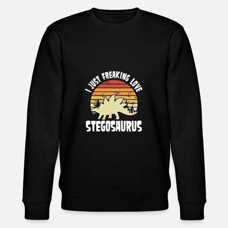 Ich Liebe Stegosaurus - Stanley/Stella Unisex Bio-Sweatshirt CHANGER - Schwarz
