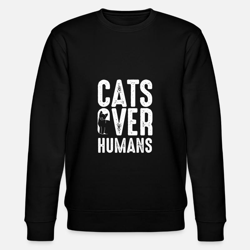 Cats Always People - Stanley/Stella CHANGER Unisex Organic Sweatshirt - black